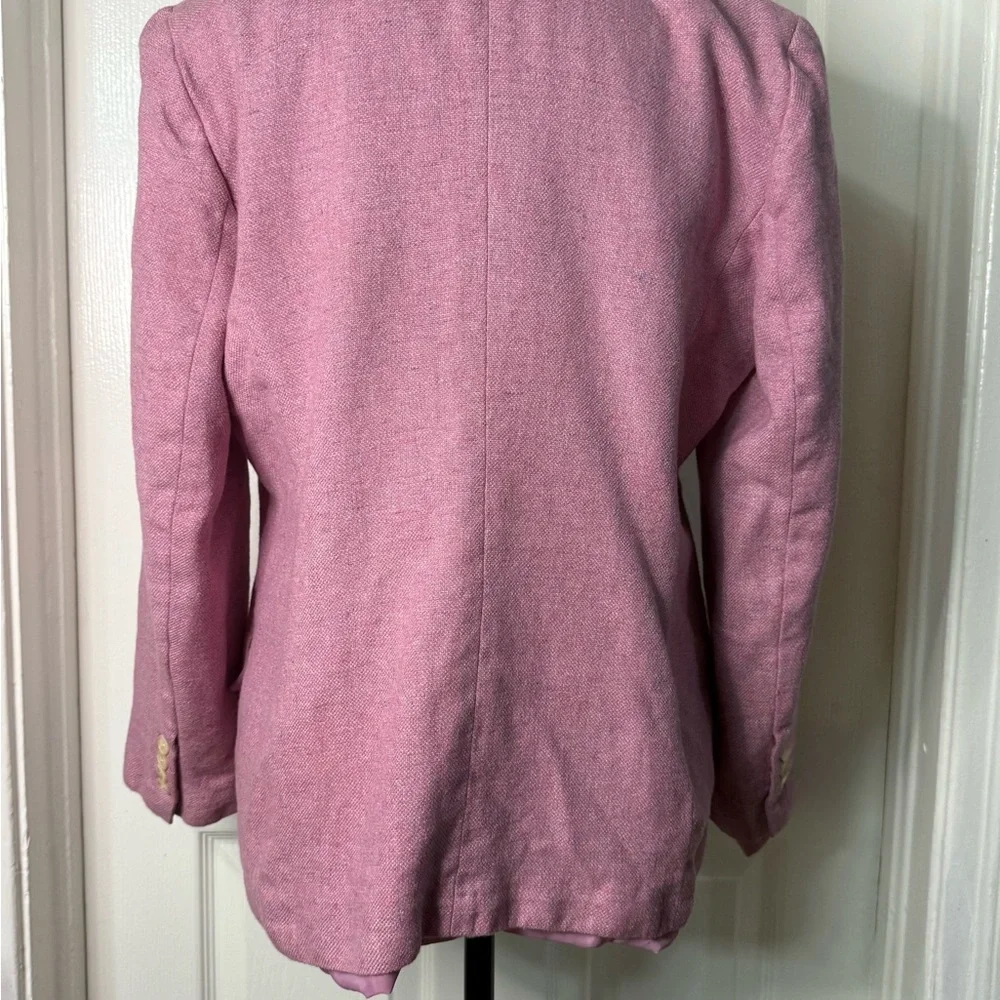 Lands' End Classic Pink Blazer‎ Wool Blend Size 14 - Picture 2 of 7